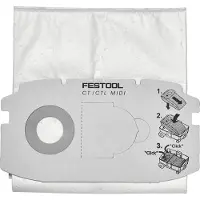 Festool SC FIS-CT MIDI/5, Filter, Weiß, Stoff, CTL MIDI, Box