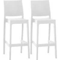 CLP 2er Set Barhocker Maya weiß