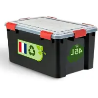 OEM Luftdichte Aufbewahrungsboxen 45L Rot Transparent Hermetischer wasserdichter Verschluss Robuste Schnappverschlüsse Staubschutz BPA-frei WSB-45