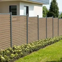 HOME DELUXE WPC Sichtschutzzaun ALIRA Teak - 2 x Element + 3 x Pfosten