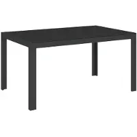 Xora Gartentisch, Anthrazit, Metall, Glas, rechteckig, eckig, 140x90x72 cm, rostfrei, wetterbeständig, Gartenmöbel, Gartentische, Gartentische