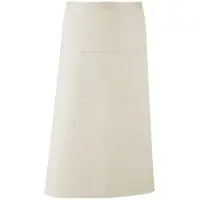 Premier Workwear Hüftschürze lang 'Colours' Bistro-Schürze PR158 natural (ca. pantone 1205) 90 x 80 cm