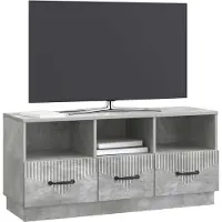 vidaXL TV-Schränk Betongrau 102 x 34,5 x 47 cm Holzwerkstoff