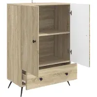vidaXL Sideboard Sonoma-Eiche 66 x 34,5 x 95 cm Holzwerkstoff