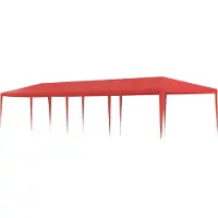 vidaXL Partyzelt Rot 1200 x 300 x 255 cm PE und Stahl