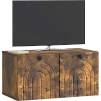 vidaXL Wandmontierter TV-Schrank Geräucherte Eiche 59,5 x 31 x 30 cm