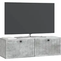 vidaXL Wandmontierter TV-Schrank Betongrau 98 x 31 x 30 cm