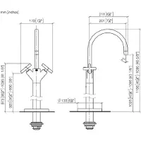 Dornbracht 22585892-19 WT-ELB mit Standrohr TARA