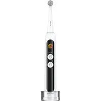 4Swiss ST216 Elektrische Schallzahnbürste Weiß - LCD Display 12 Modi Hybrid Technologie Rotation Timer 30 Tage Akku IPX7 Zahnreinigung