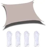 OEM Robuustes Zelt, UV-beständig, scheur- und rostbeständig, rechteckiges Zelt, Montagezubehör, gebogene Ränder blockieren Sonnenlicht, atmendes Segel, Außenpavillon, Gartenzelt (3x6m) - Khaki