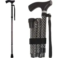 OEM Rollator mit Reliefmuster - Höhenverstellbar und einklappbar - Schwarz