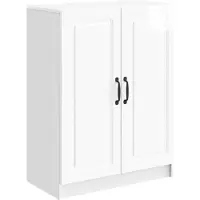 vidaXL Sideboard Hochglanz Weiß 66 x 34,5 x 87 cm Holzwerkstoff