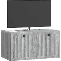 vidaXL Wandmontierter TV-Schrank Graues Sonoma 59,5 x 31 x 30 cm