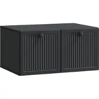 vidaXL Wandmontierter TV-Schrank Schwarz 59,5 x 41 x 30 cm