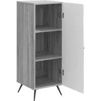 vidaXL Sideboard Sonoma-Grau 33 x 34,5 x 90 cm Holzwerkstoff