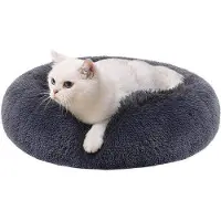 OEM Waschbare Hundebett Katzenhöhle 50cm Durchmesser Dunkelgrau