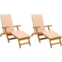 vidaXL Liegestuhl zum Verstellen und Klappen 2 pcs 55 x 146 x 91 cm