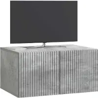 vidaXL Wandmontierter TV-Schrank Betongrau 59,5 x 41 x 30 cm