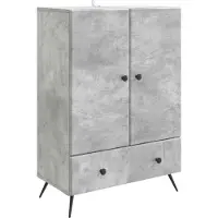 vidaXL Sideboard Betongrau 66 x 34,5 x 95 cm Holzwerkstoff