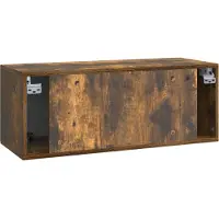 vidaXL Wandmontierter TV-Schrank Geräucherte Eiche 78,5 x 31 x 30 cm