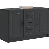 vidaXL Sideboard Schwarz 89 x 34,5 x 57 cm Holzwerkstoff