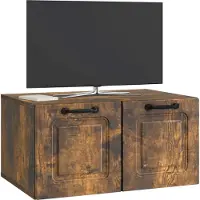 vidaXL Wandmontierter TV-Schrank Geräucherte Eiche 59,5 x 41 x 30 cm