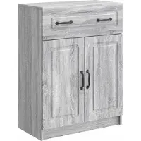 vidaXL Sideboard Graues Sonoma 66 x 34,5 x 87 cm Holzwerkstoff
