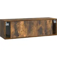 vidaXL Wandmontierter TV-Schrank Geräucherte Eiche 98 x 31 x 30 cm