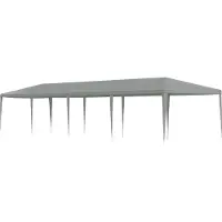 vidaXL Partyzelt Hellgrau 1200 x 300 x 255 cm PE und Stahl