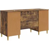 vidaXL Schreibtisch Geräucherte Eiche 142,5 x 50 x 75 cm Holzwerkstoff