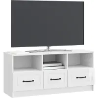 vidaXL TV-Schränk Hochglanz Weiß 102 x 34,5 x 47 cm Holzwerkstoff