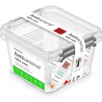 Orplast Aufbewahrungsbox Mit Deckel Antibakterielle Frischhaltedosen Aufschnittboxen Für Kühlschrank Meal Prep Sortierbox Boxen Aufbewahrung Organizer Box Büro Plastikbox Set 2X 1.15 L