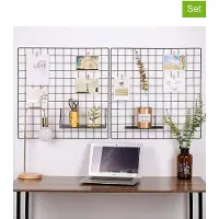 Hobby Hall 2er-Set: Memoboards in Schwarz - (B)60 x (H)60 x (T)3 cm - onesize