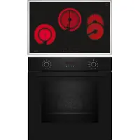 NEFF B2CCG6AK3 + T18SDH9L0, Keramik, 4 Zone(n), Glaskeramik, Schwarz, Berührung, 79,5 cm