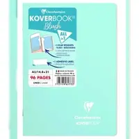 Clairefontaine 5x Koverbook Blush Heft geheftet A5 48 Blatt liniert, Einband aus PP Hellgrün/Rosa - Minze/Puderrosa 961773C