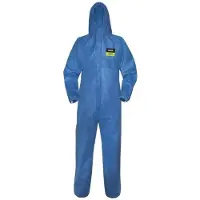 Uvex 5/6 Air Chemikalien Schutzanzug Blauer Einweg Overall Partikeldicht Größe L