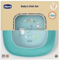 Chicco Set mit 2 türkisfarbenen Tellern ab 12 Monaten