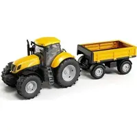 Tupiko Traktor mit Anhänger gelb
