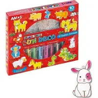 Amos Buntglasmalerei-Tiere in 10 Farben