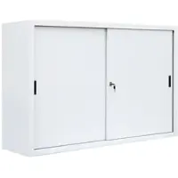 LÜLLMANN Schiebetürenschrank, 3 OH, 1090 x 1600 x 450 mm, signalweiß