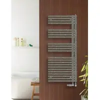 Zehnder HTW Forma Asym Handtuchwärmer elektrisch, links, 1801 x 60 x 596 mm, Grau Aluminium, Schutzart IP44