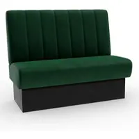 BIG Möbel Bistro Sitzbank Classic | 200 cm | Samtstoff in Grün | Vertikal | Dinerbank