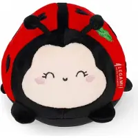 Legami Plüschtier Plush Super Soft Ladybug im Mini-Format, mit Personalausweis, stehend, 14 x 15 x 12 cm
