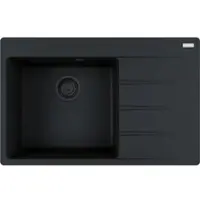 Franke Maris Centro Einbauspüle Fragranitspüle CNG 611-78 A Black Matt Drehknopf ab 50 cm 114.0658.592 - inkl.