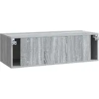 vidaXL Wandmontierter TV-Schrank Graues Sonoma 98 x 41 x 30 cm