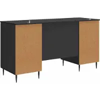 vidaXL Schreibtisch mit Regal Schwarz 142,5 x 50 x 75 cm Holzwerkstoff