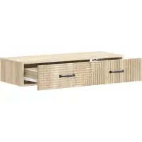 vidaXL Wandmontierter Beistelltisch 87,5 x 34,5 x 17 cm Holzwerkstoff
