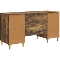 vidaXL Schreibtisch Geräucherte Eiche 142,5 x 50 x 75 cm Holzwerkstoff