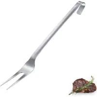 Westmark Fleischgabel Pro – Edelstahl Tranchiergabel mit langen Zinken & Aufhängehaken – Perfekt für Grill, Braten & Profiküche – Silber, 38 cm