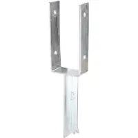 GAH Alberts U-Pfostenträger ETA-10/0210 91x200x200x50mm feuerverzinkt mit Betonanker aus T-Eisen